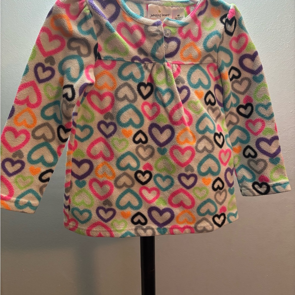 Jumping Beans Long Sleeve Heart Tee in Pink